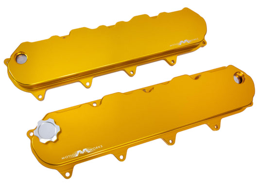 Motion Billet Gen V LT Valve Covers (Gold Anodized Finish) 11-120GLD