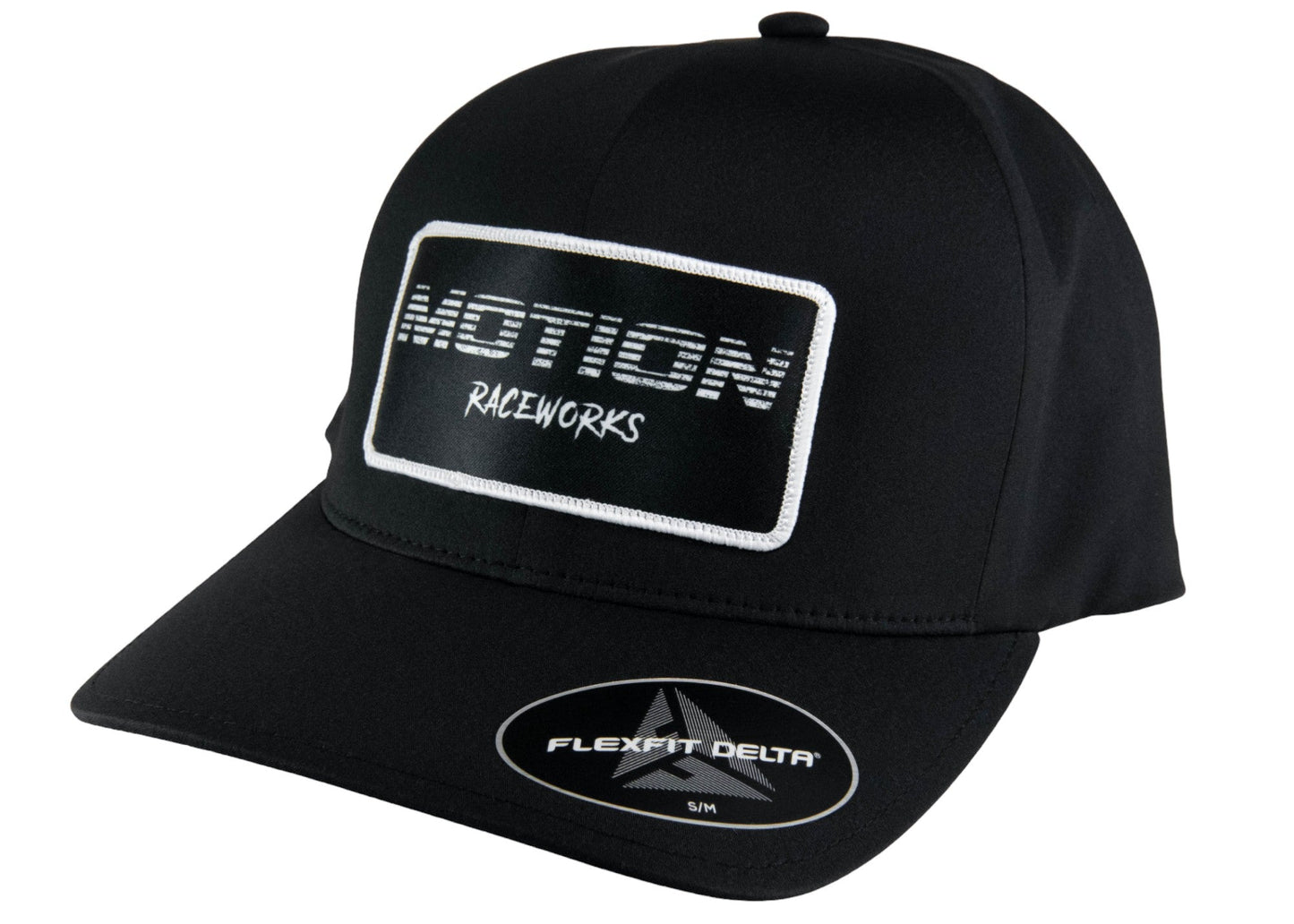 Black w/ Black Fade Patch Delta Flex Fit Hat - Motion Raceworks