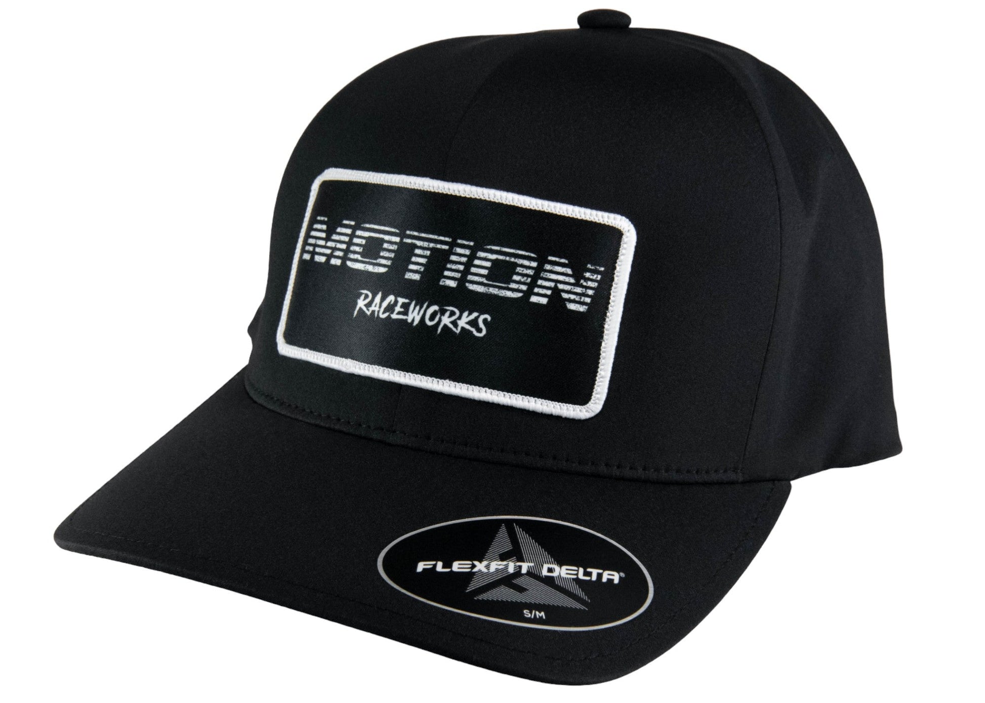 Black w/ Black Fade Patch Delta Flex Fit Hat - Motion Raceworks