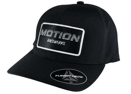Black w/ Black Fade Patch Delta Flex Fit Hat - Motion Raceworks