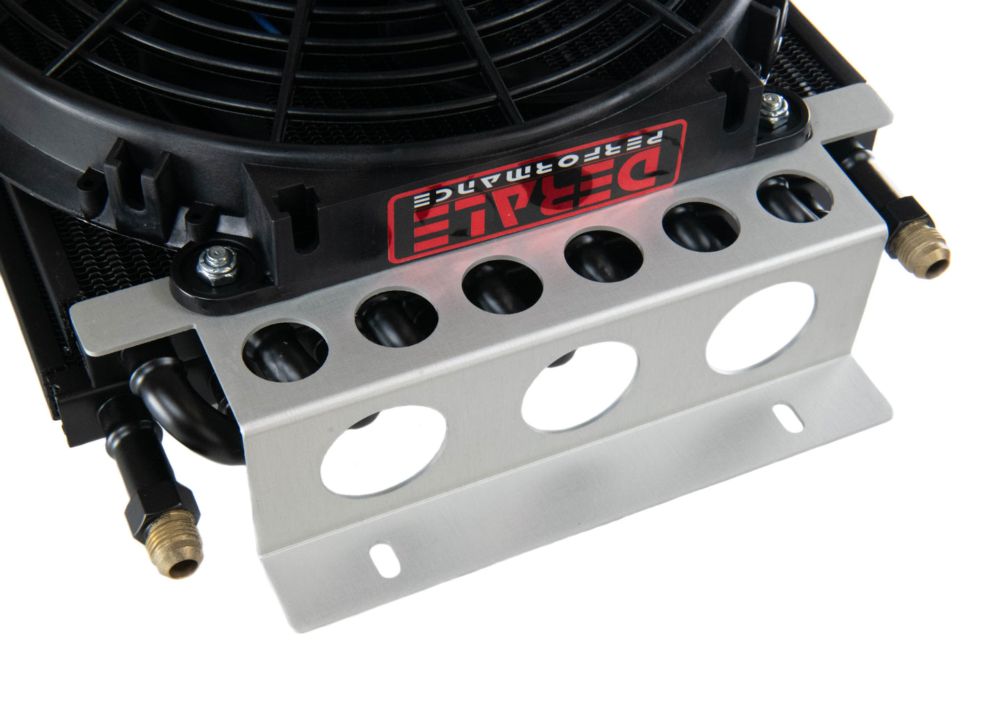 GM 6L80E/8L90E DERALE Trans Cooler Kit w/Fan & Fragola Lines/Fittings-Kit-Motion Raceworks