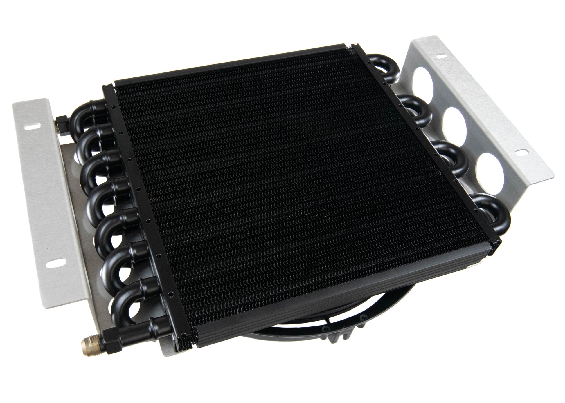 GM 6L80E/8L90E DERALE Trans Cooler Kit w/Fan & Fragola Lines/Fittings-Kit-Motion Raceworks