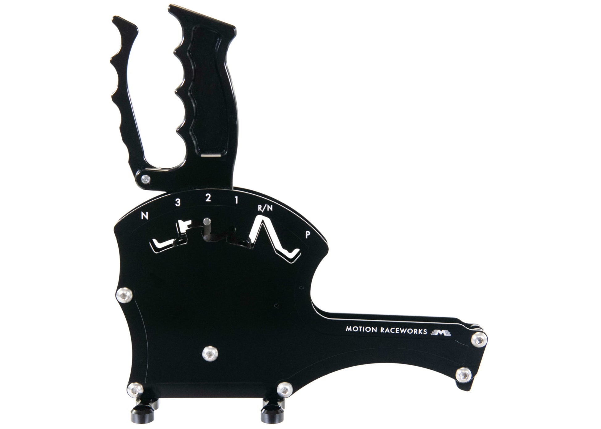 TH350 Clean Neutral 3 Speed Push To Shift Operator Series Billet Shifter Rear Exit w/ CO2 Assist - Motion Raceworks