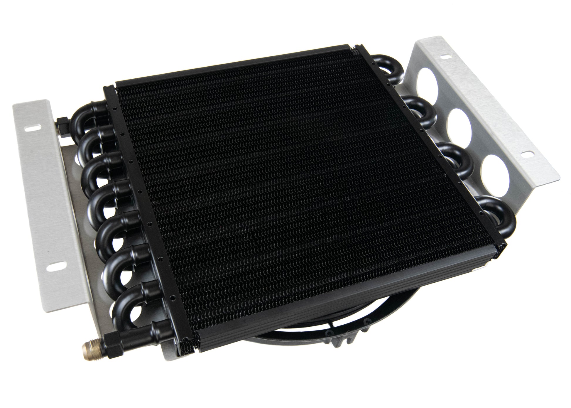 Aftermarket Powerglide DERALE Trans Cooler Kit w/ Fan & Fragola Lines/Fittings-Kit-Motion Raceworks
