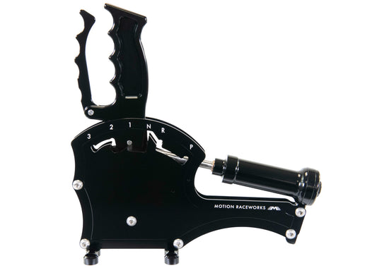TH350 3 Speed Push To Shift Reverse Pattern Operator Series Billet Shifter Rear Exit - Motion Raceworks