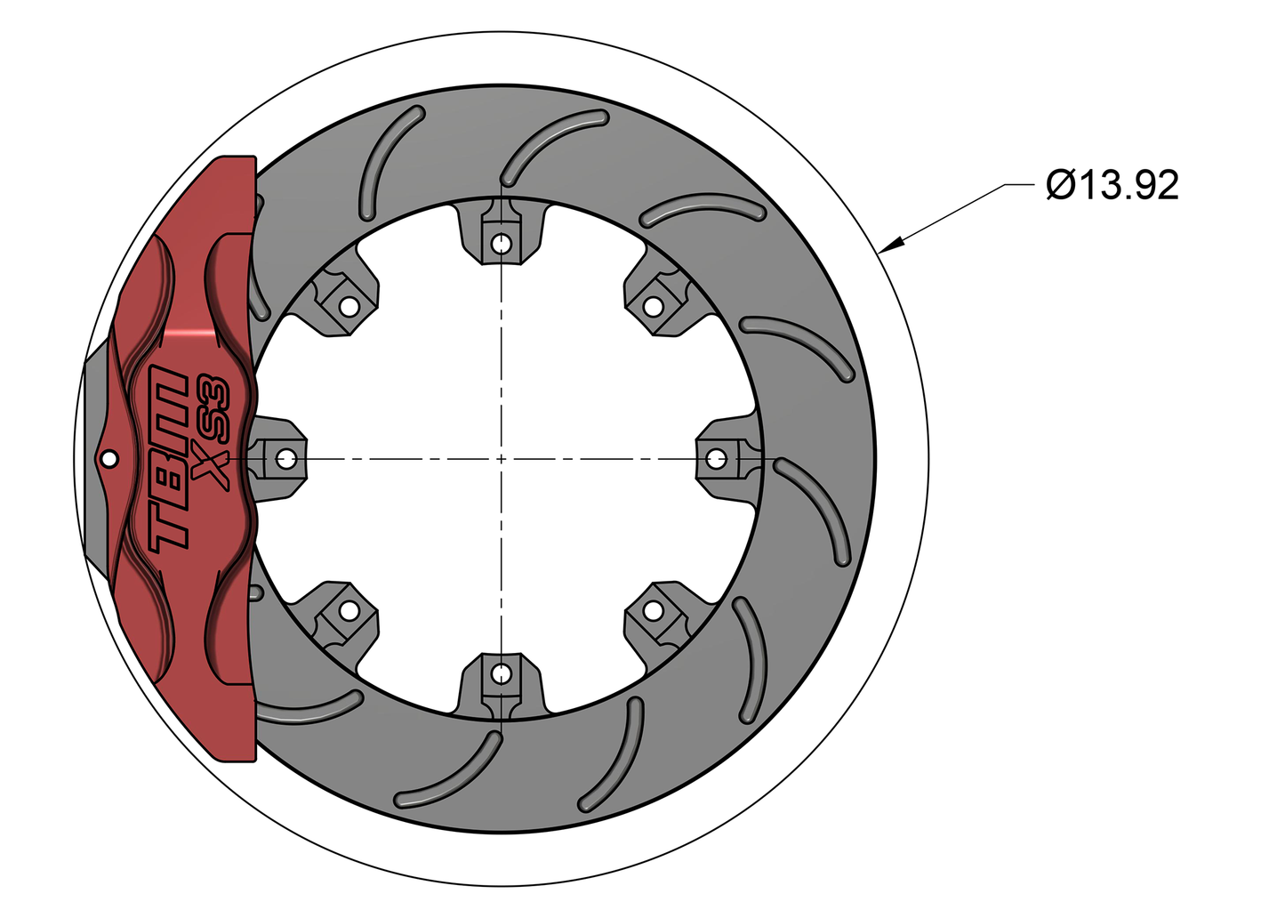 GM 60s/70s Muscle Car XS3 Front Extreme Street Performance 12.19" Brake Kit-TBM Brakes-Motion Raceworks