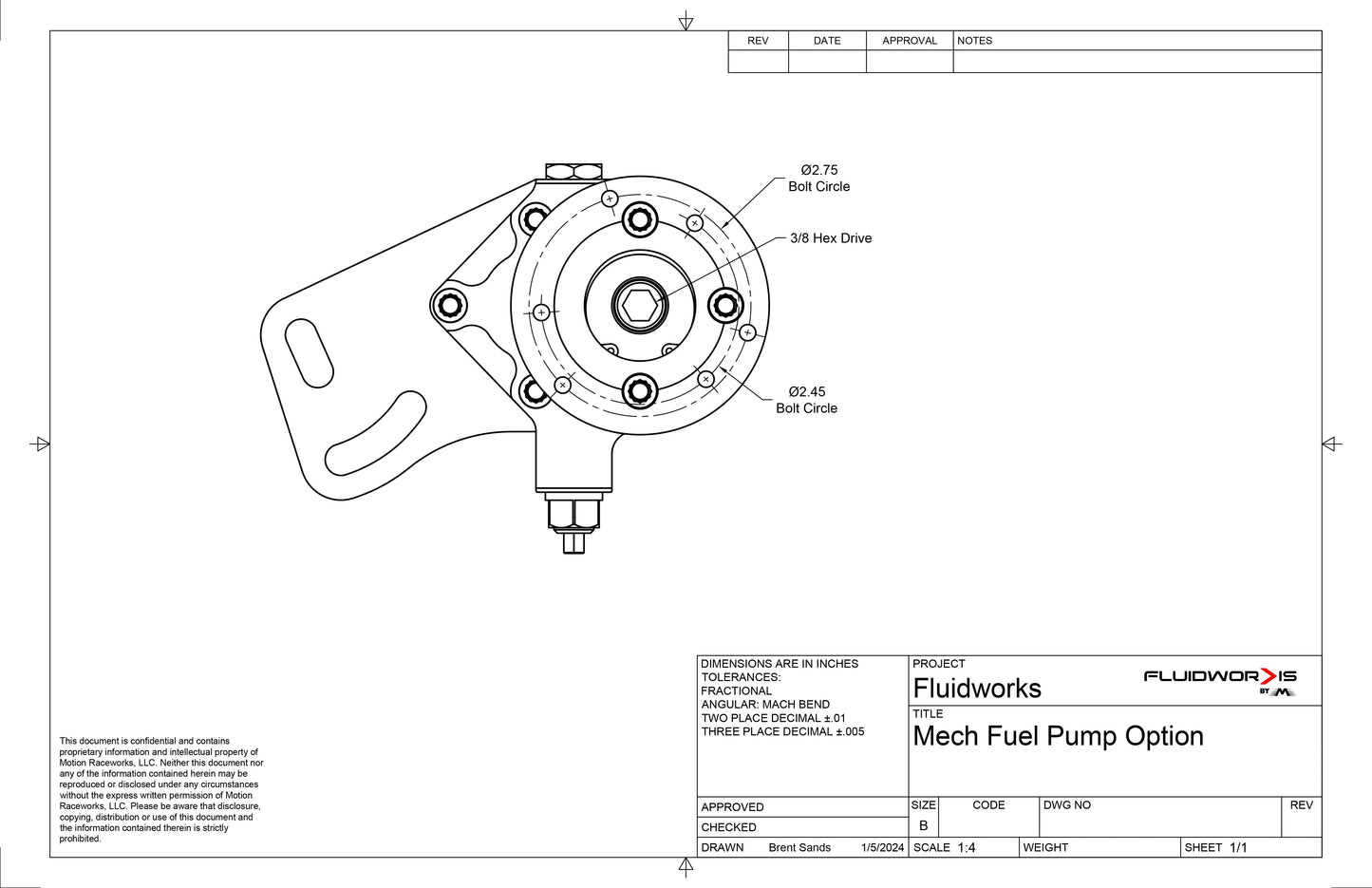 Fluidworks Single Stage Belt Drive Racing Oil Pump (Standard Rotation) 5-100-Fluidworks-Motion Raceworks