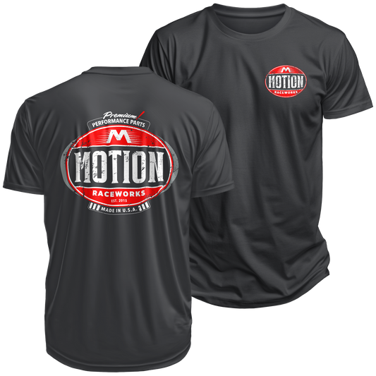 Motion Vintage Series Oil Can Shirt Gray - Motion Raceworks