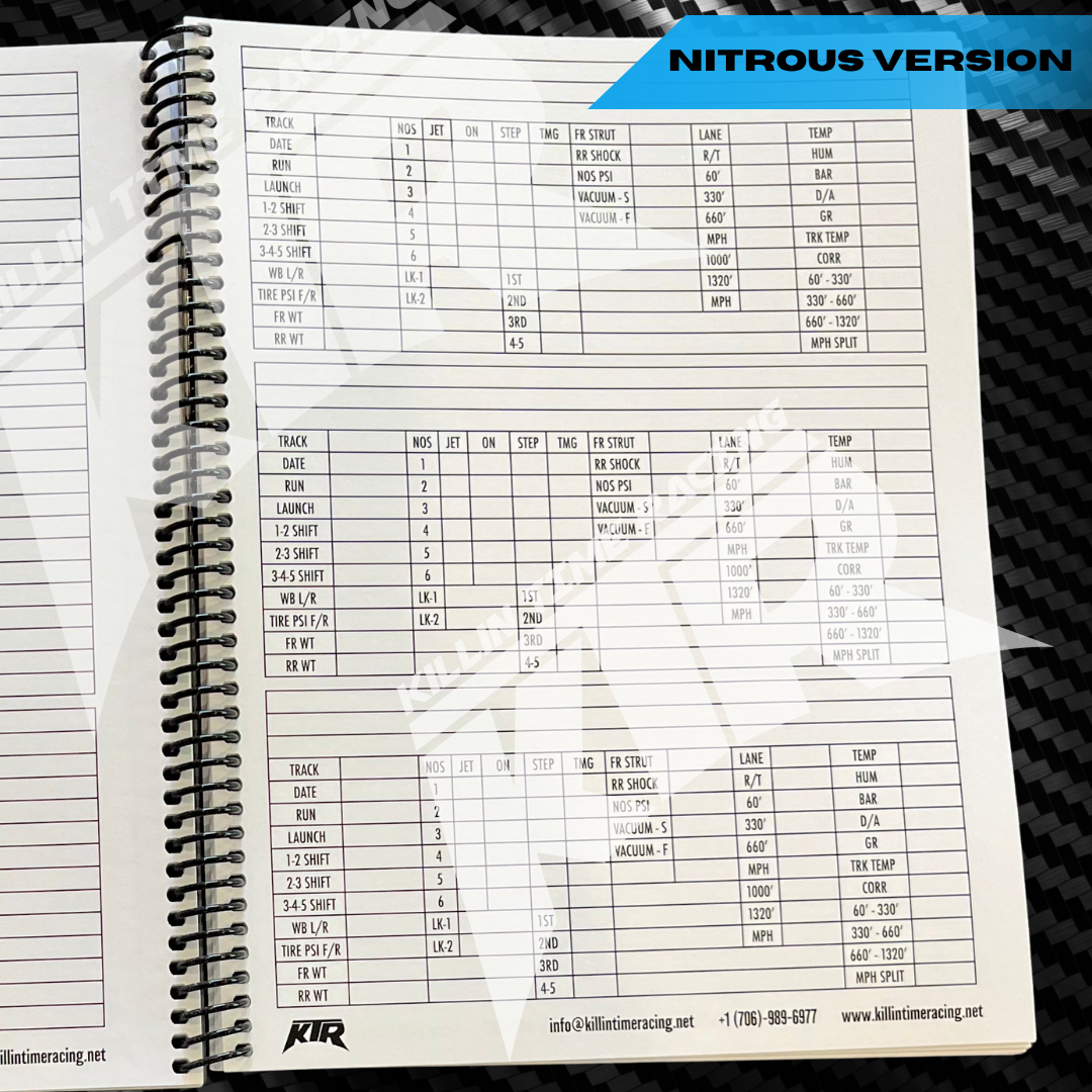 Classic Racing Log KTR Log Book – Killin Time Racing