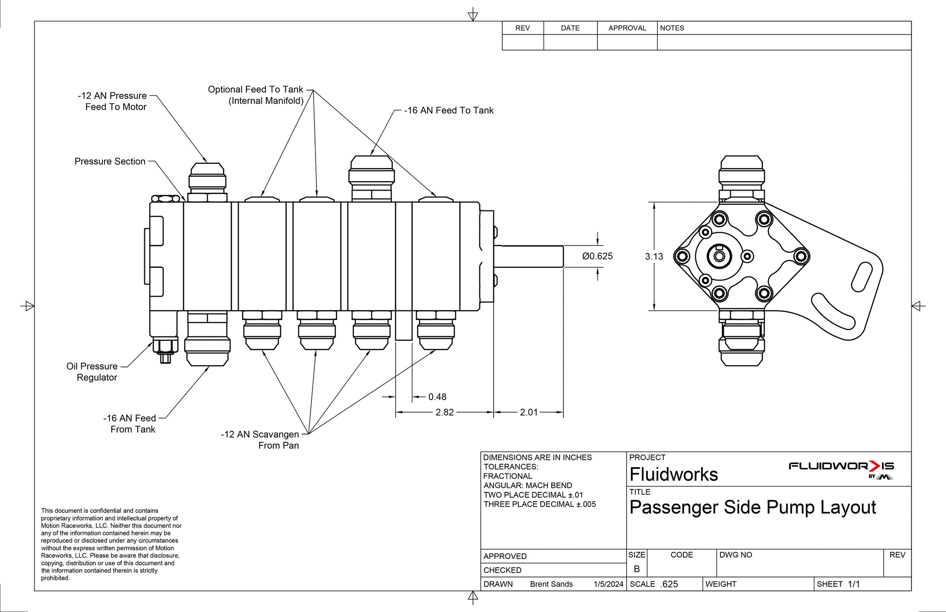 Fluidworks Single Stage Belt Drive Racing Oil Pump (Standard Rotation) 5-100-Fluidworks-Motion Raceworks