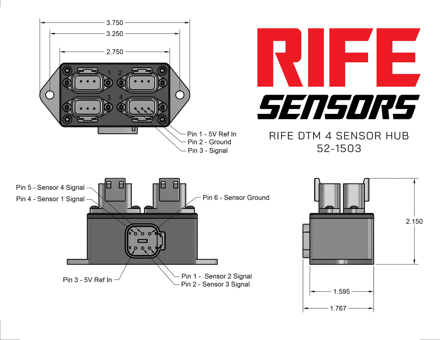 RIFE DTM 4 Sensor Hub (5v and Sensor Ground Distribution)