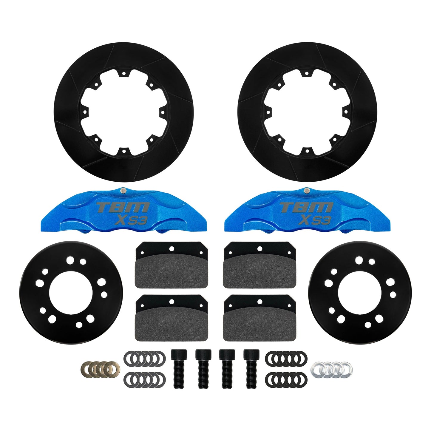 Rear XS3 Extreme Street Brake Kit (GM Truck/Impala 10/12 Bolt C Clip Eliminator) - Motion Raceworks