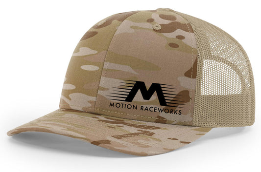 Desert Camo Flying M Snapback Hat - Motion Raceworks