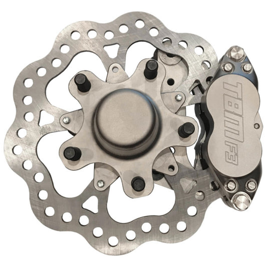 AFCO / Santhuff’s / Menscer Strut Medium Duty 4 Piston Front Brake Kit (5 on 4.50 Hub Mount)-TBM Brakes-Motion Raceworks