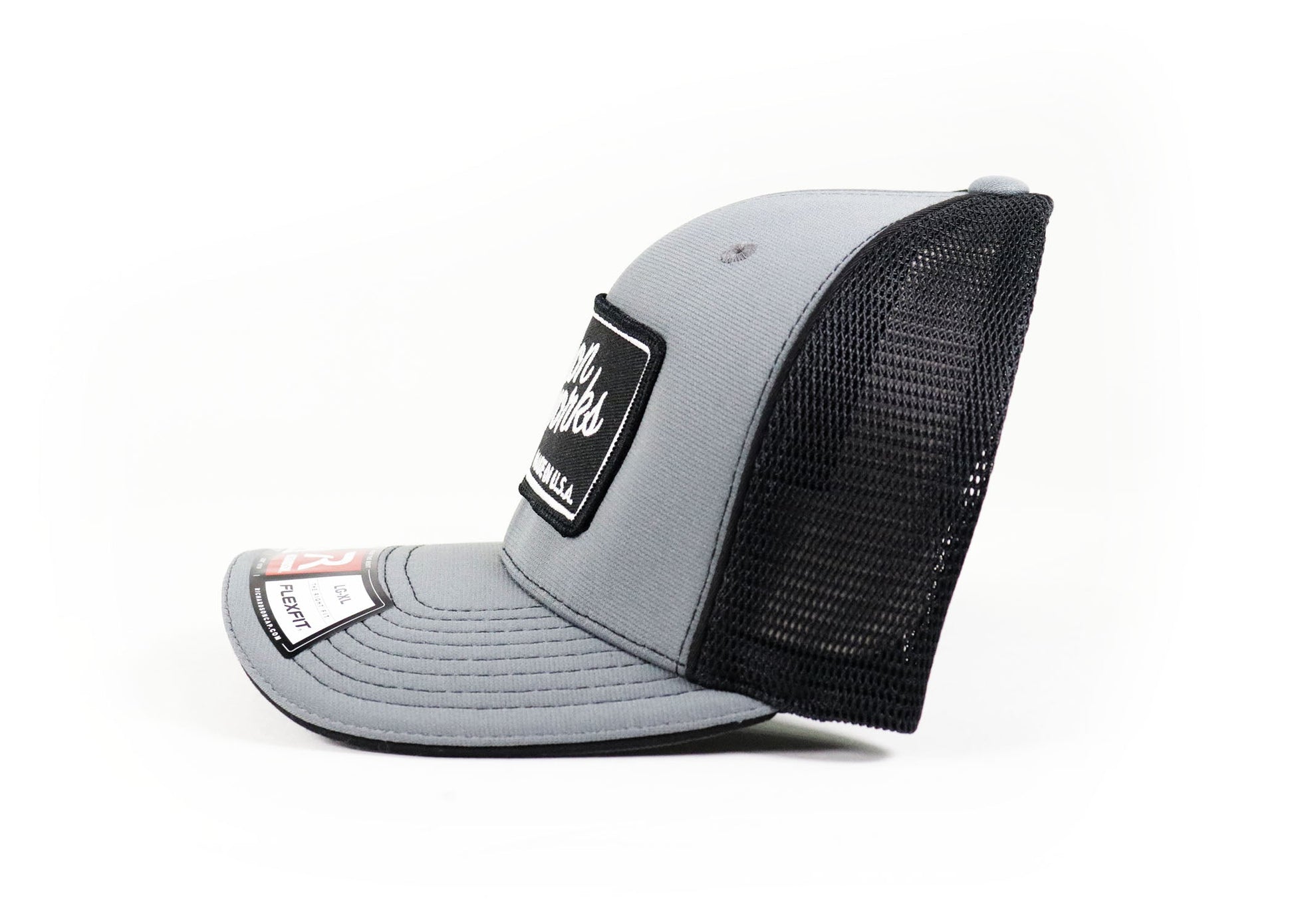Motion Heritage Hat Gray/Black Mesh Back Flex Fit 95-117-Motion Raceworks-Motion Raceworks