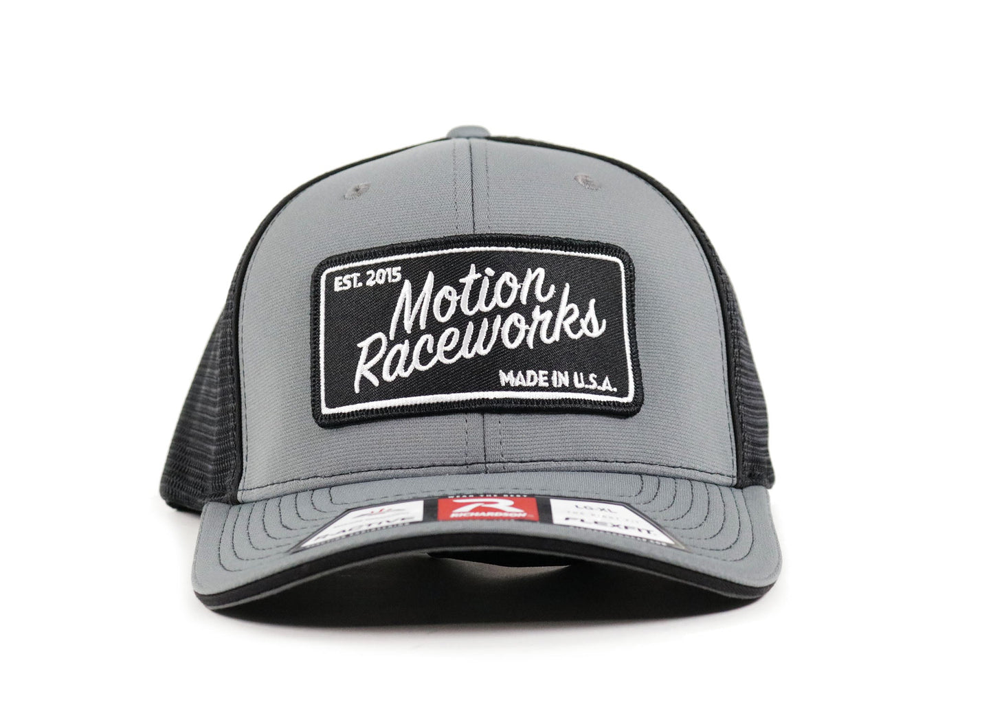 Motion Heritage Hat Gray/Black Mesh Back Flex Fit 95-117-Motion Raceworks-Motion Raceworks