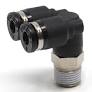 PISCO PLASTIC PUSH-IN FITTING 5/32" TUBE X 1/8" NPT MALE BRANCH ELBOW