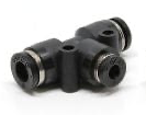 PISCO PLASTIC PUSH-IN FITTING 1/4" TUBE X 5/32" (4MM) TUBE(2) UNION TEE (KTR-AF25)