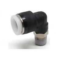 PLASTIC PUSH-IN FITTING 3/8" TUBE X 1/4" NPT MALE ELBOW