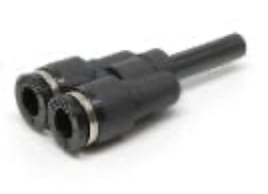 PISCO PLASTIC PUSH-IN FITTING 3/8" TUBE X 1/4" PLUG-IN "Y"