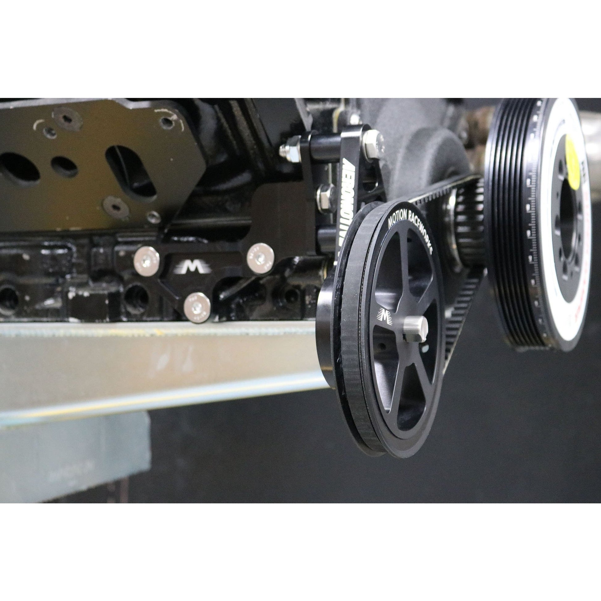 Motion Raceworks Passenger Side Cable Drive LS Mechanical Fuel Pump Bracket Corvette Spacing-Motion Raceworks-Motion Raceworks