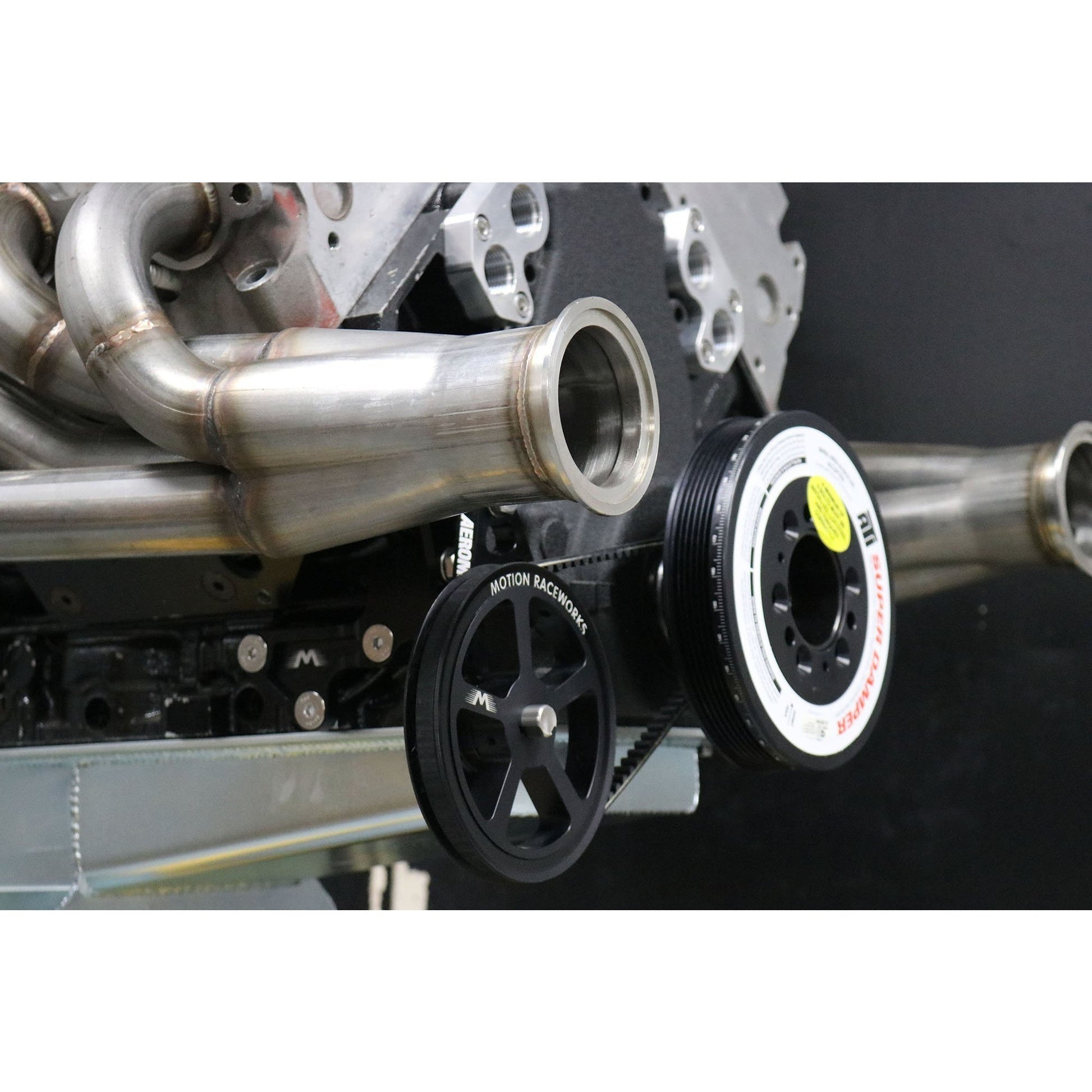 Motion Raceworks Passenger Side Cable Drive LS Mechanical Fuel Pump Bracket Corvette Spacing-Motion Raceworks-Motion Raceworks