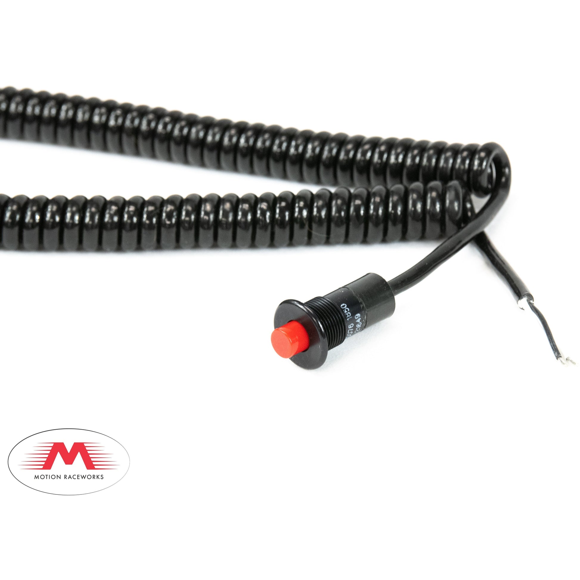Motion Raceworks Momentary Small Push Button w/6' Wound Cord (Red or Green)-Motion Raceworks-Motion Raceworks