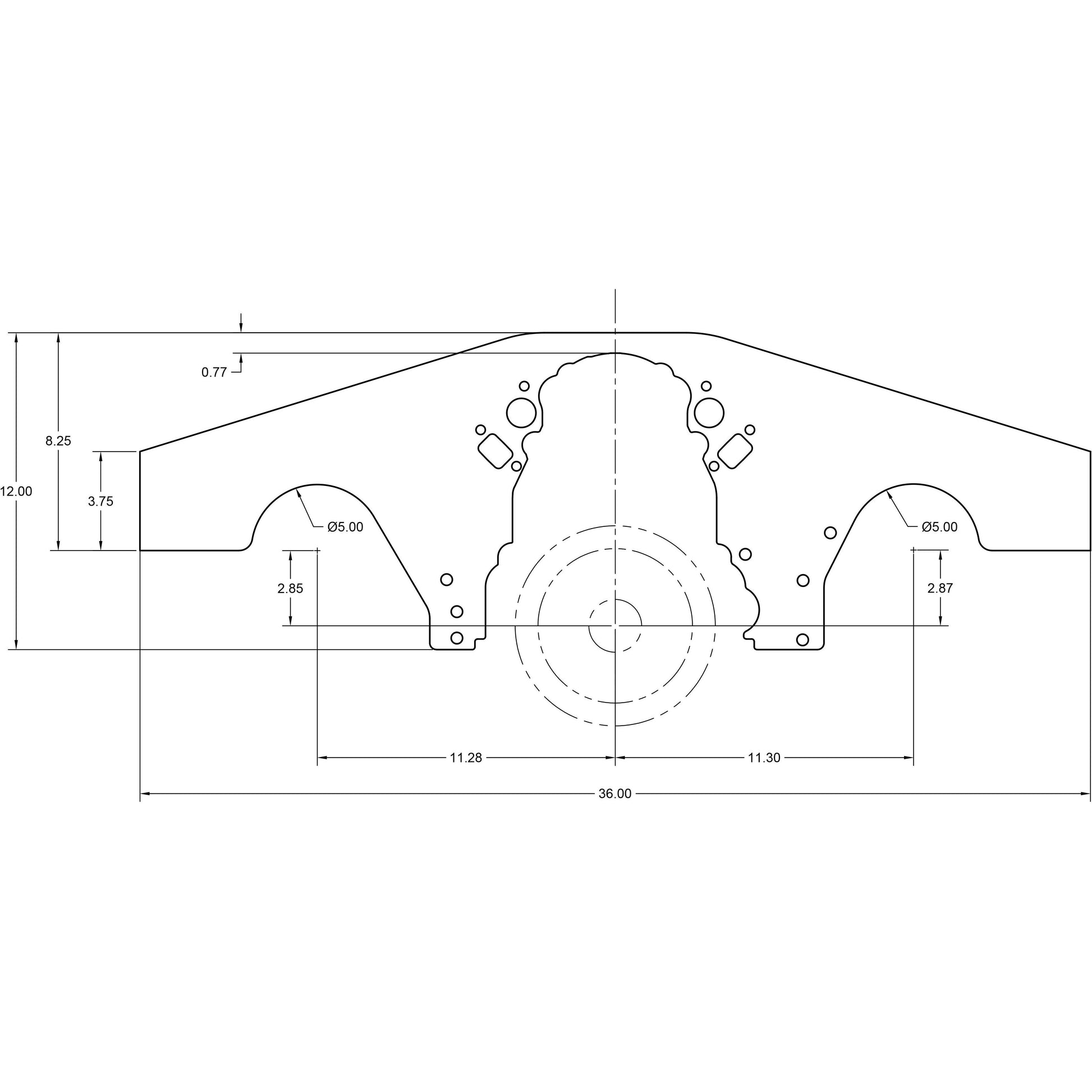 Motion Raceworks LS Motor Plate w/ Header Cutouts LS1 LS2 LS3 LS6 LS7 LSA LS9 LSX-Motion Raceworks-Motion Raceworks