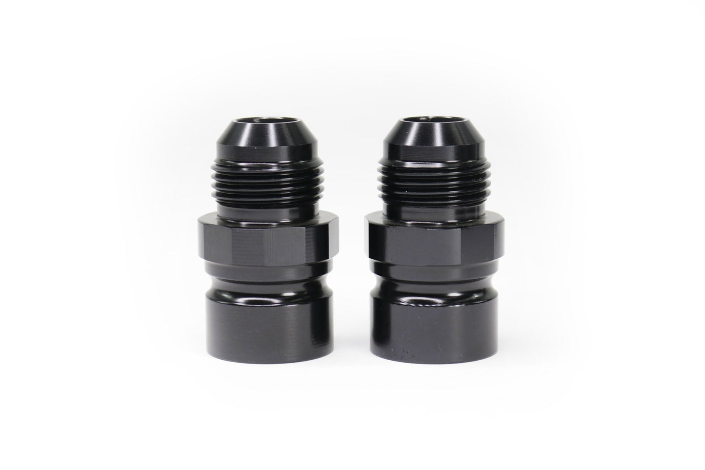 Billet Burn Down Breather Quick Release Fittings Black Anodized (Pair) 32-130BLK-Motion Raceworks-Motion Raceworks