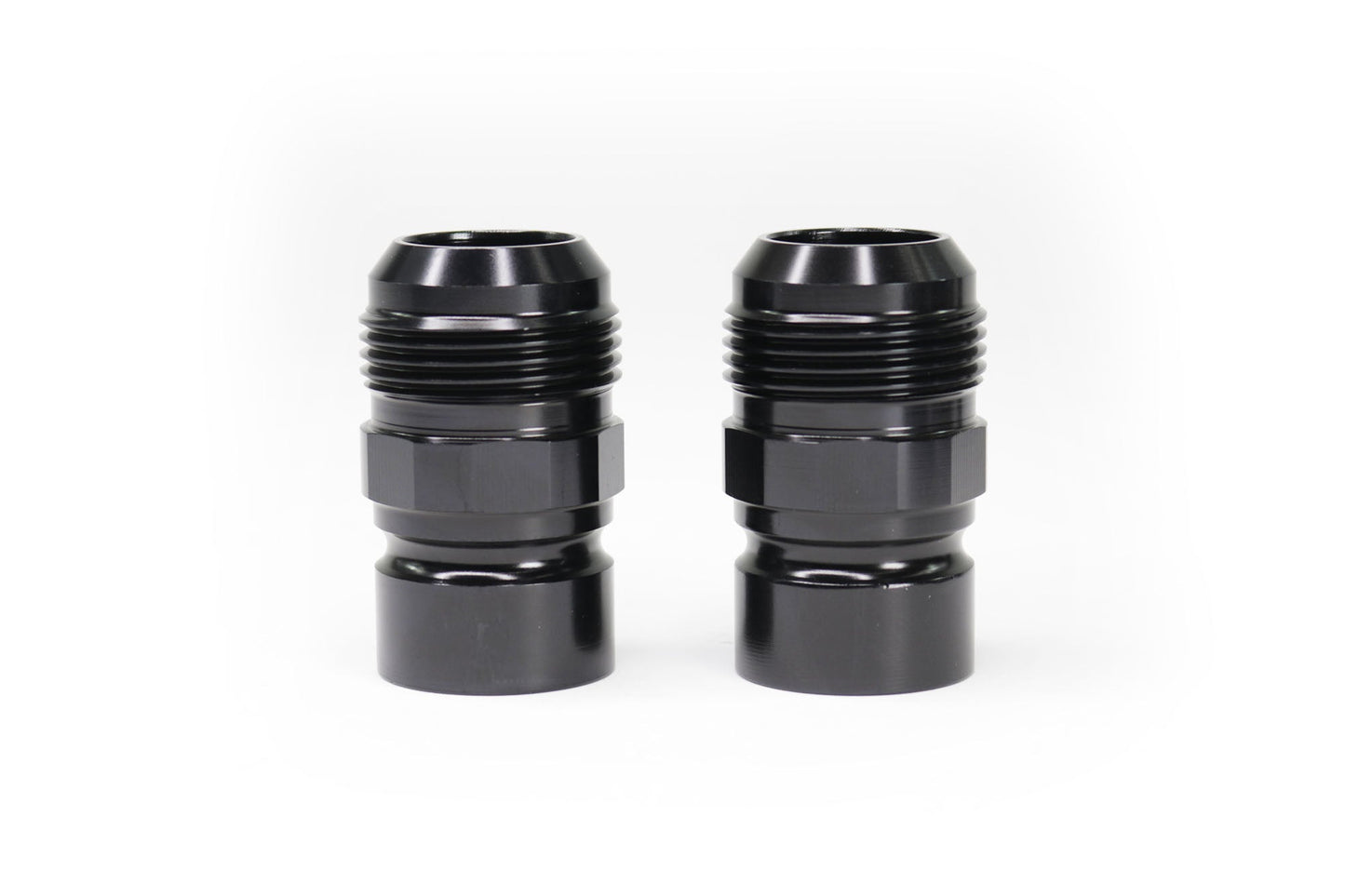 Billet Burn Down Breather Quick Release Fittings Black Anodized (Pair) 32-130BLK-Motion Raceworks-Motion Raceworks
