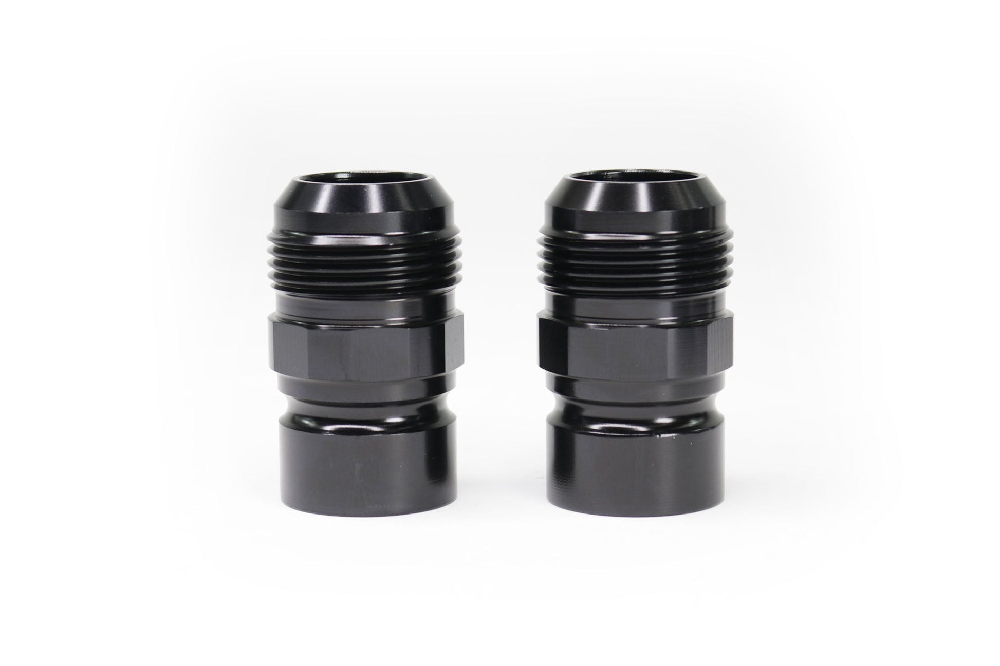 Billet Burn Down Breather Quick Release Fittings Black Anodized (Pair) 32-130BLK-Motion Raceworks-Motion Raceworks