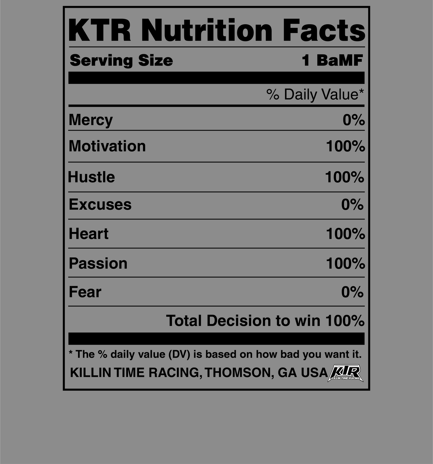 2025 KTR Nutrition Shirt